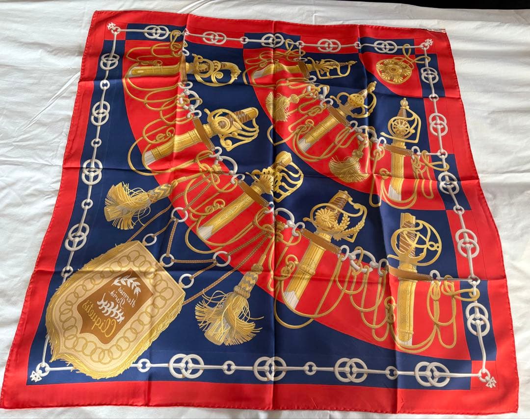 エルメス HERMES スカーフ　オレンジ