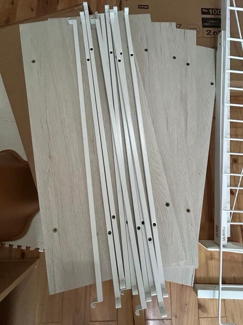 Nポルダディープ　棚板　追加サイドパーツセット　＋　ポール付き