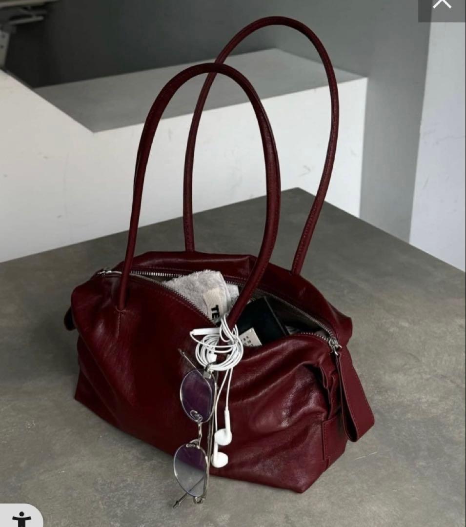 イアパピヨネ⭐︎ロングハンドルボストン　ボルドー