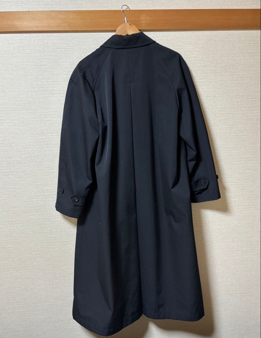 MB 尾州ウール ステンカラーコート 黒