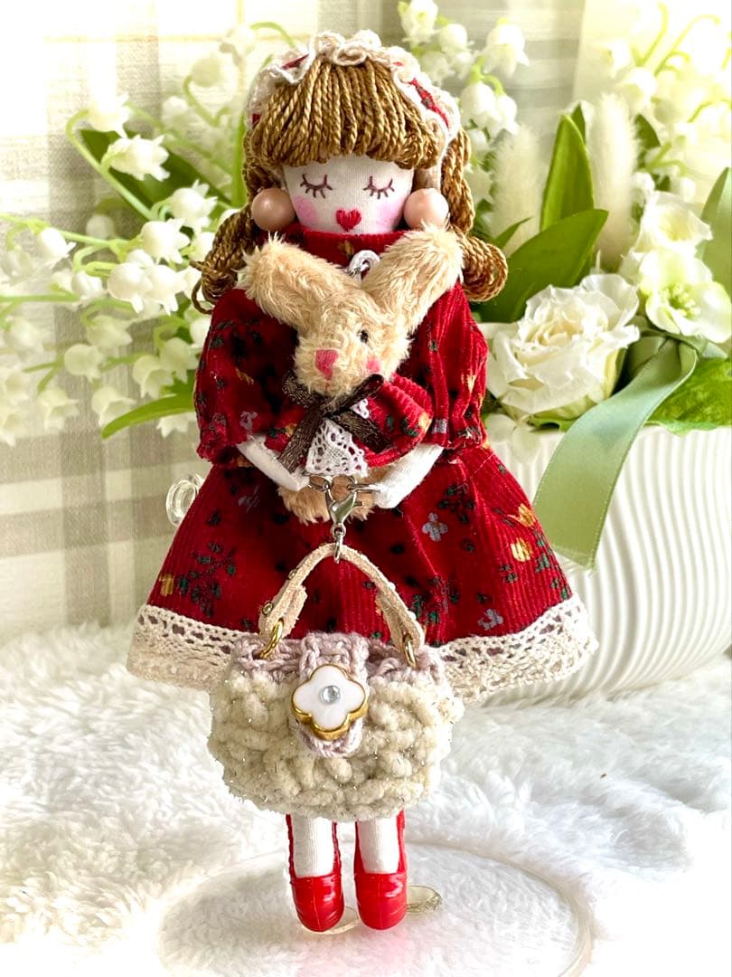 薔薇柄❤️ヨーロピアン❤️ハンドメイド♡ドールチャーム