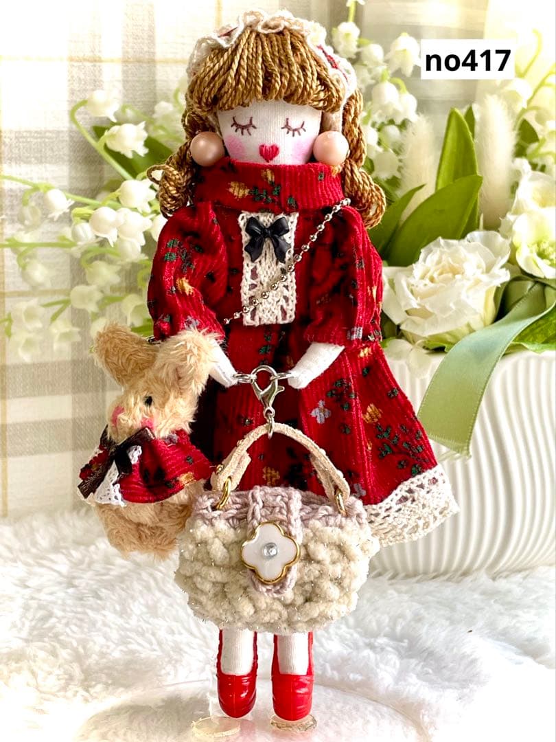 薔薇柄❤️ヨーロピアン❤️ハンドメイド♡ドールチャーム