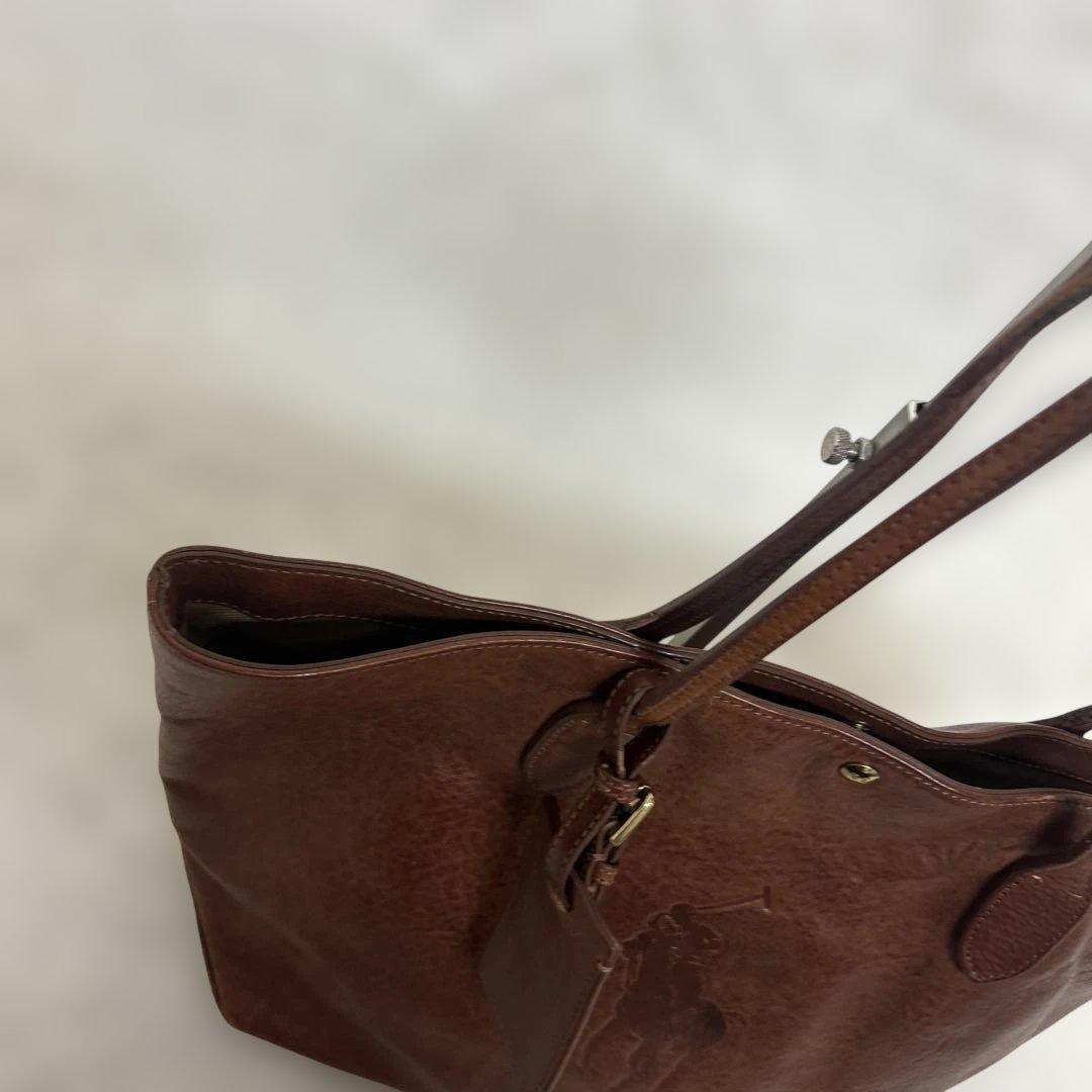 【美品】ラルフローレン オールレザー　トートバッグ ビッグポニー　チャーム