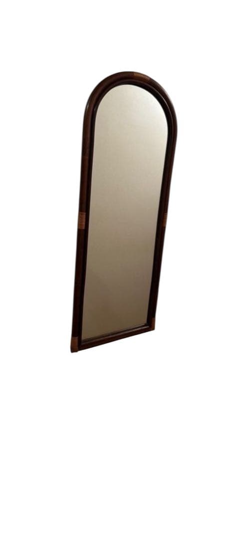 ヴィンテージミラー　壁掛けミラー 鏡 姿見　ラタン