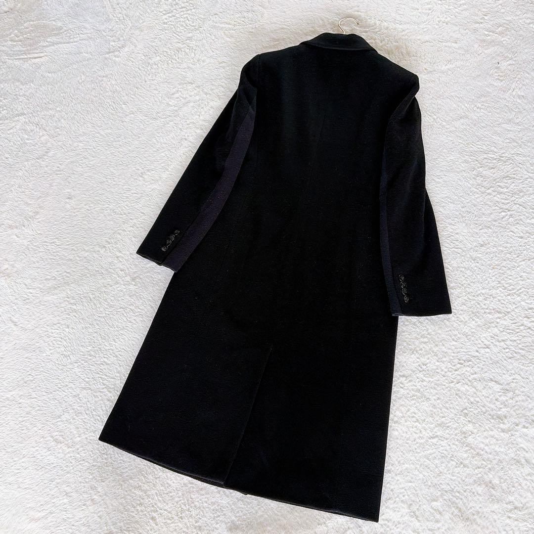 希少✨【ポールスミス】カシミヤ混ウールダブルチェスターロングコート ブラック38