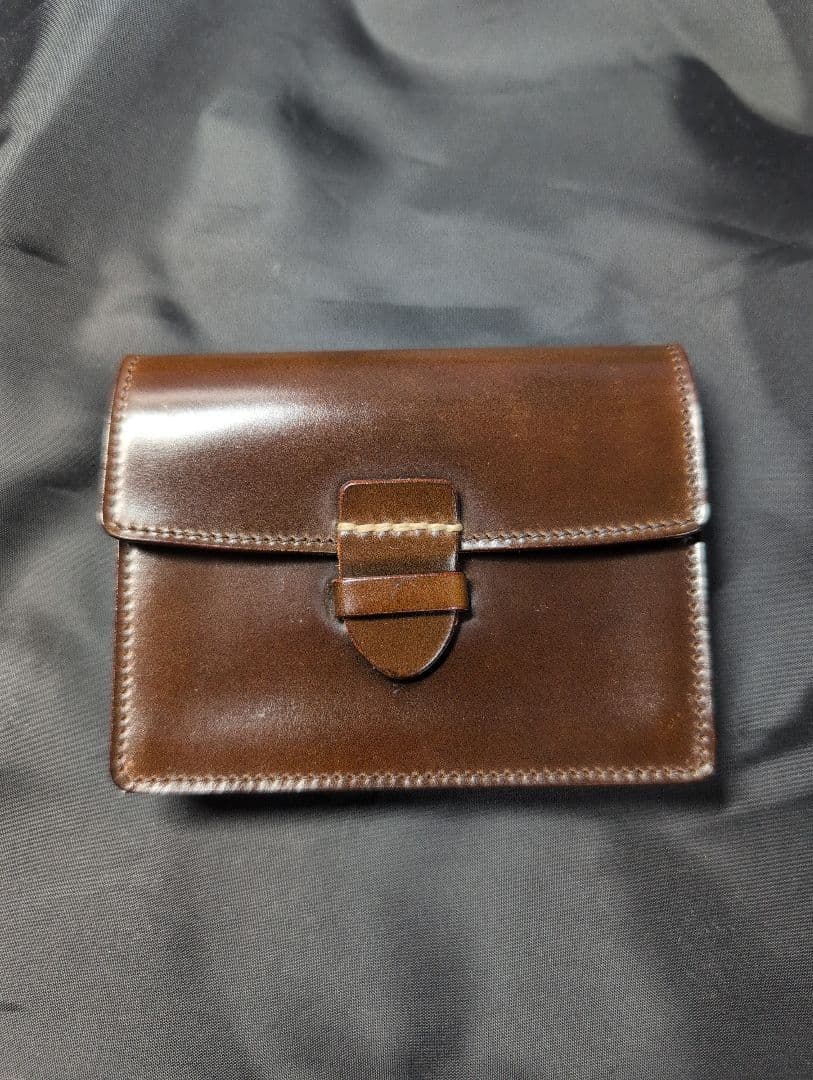 KREIS ミニ財布 KSW-003 Horweenシェルコードバン 色：モカ