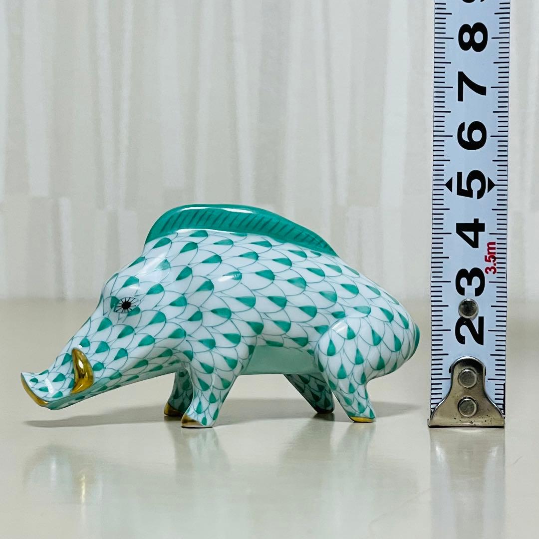 Herend ヘレンド 干支 2007年 亥 フィギュリン 置物 グリーン