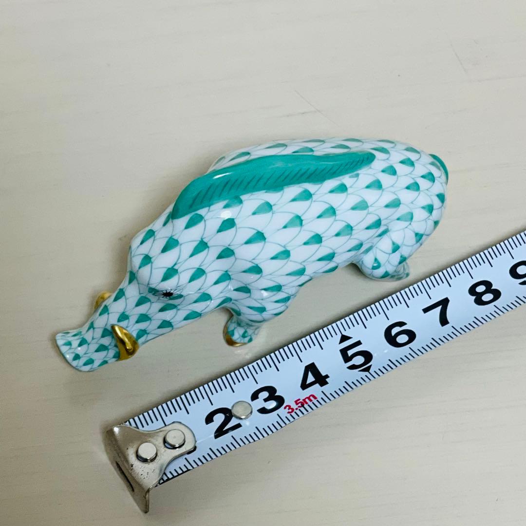 Herend ヘレンド 干支 2007年 亥 フィギュリン 置物 グリーン