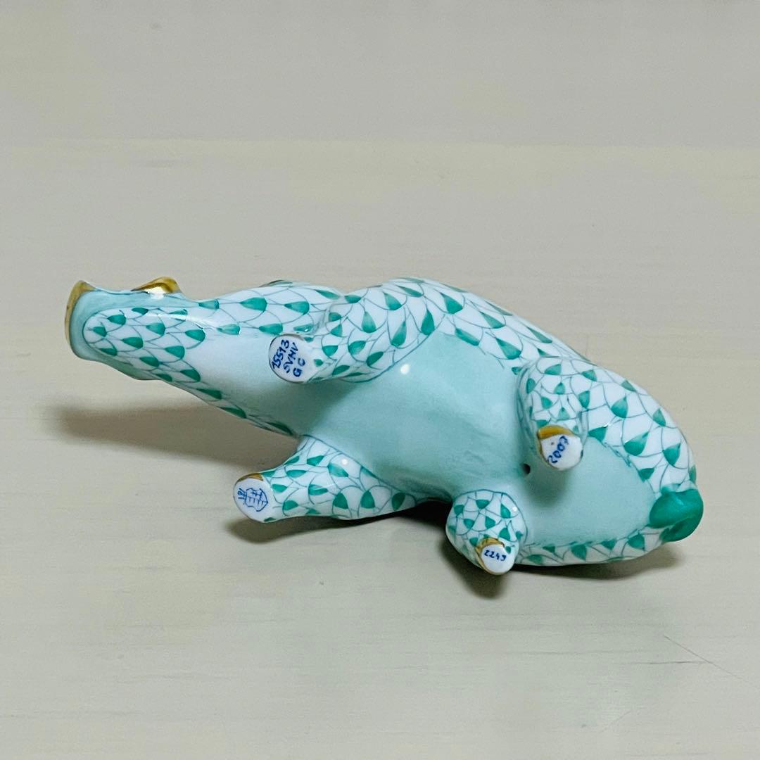 Herend ヘレンド 干支 2007年 亥 フィギュリン 置物 グリーン