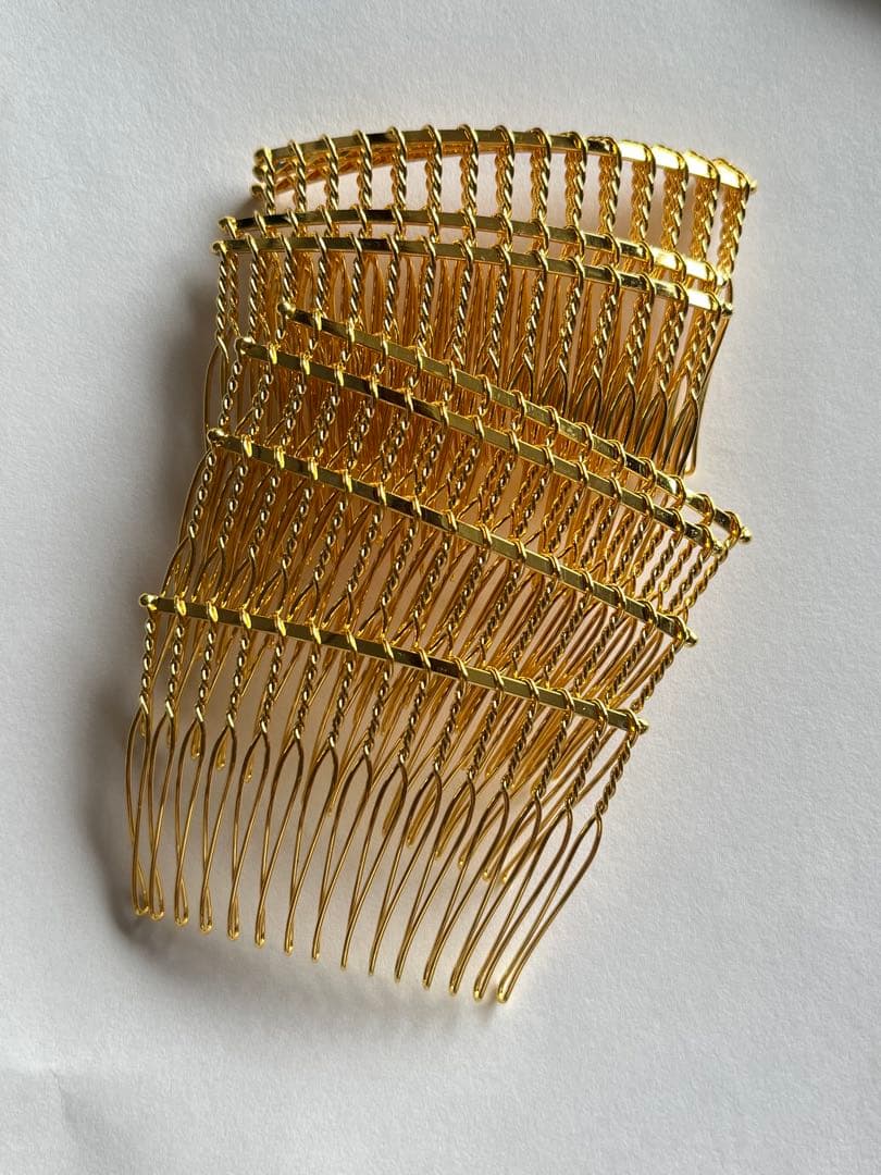 ヘアコームパーツ K511 ゴールド 15針 200個セット