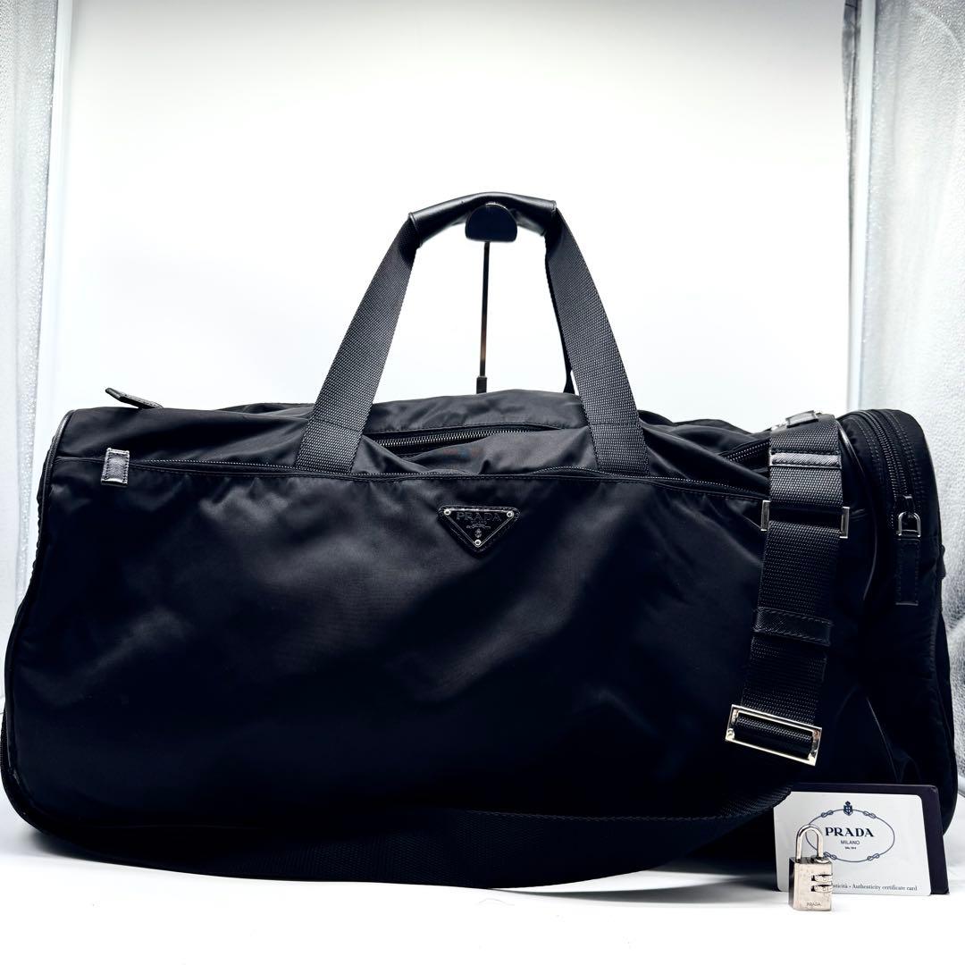 【近年モデル・Gカード付✨】プラダ 3way キャリーケース サフィアーノレザー