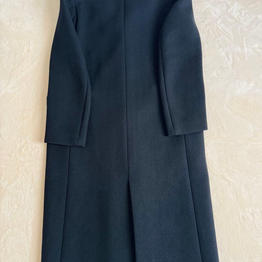 【美品】YLEVE イレーヴ ウールロング チェスターコート ブラック 日本製