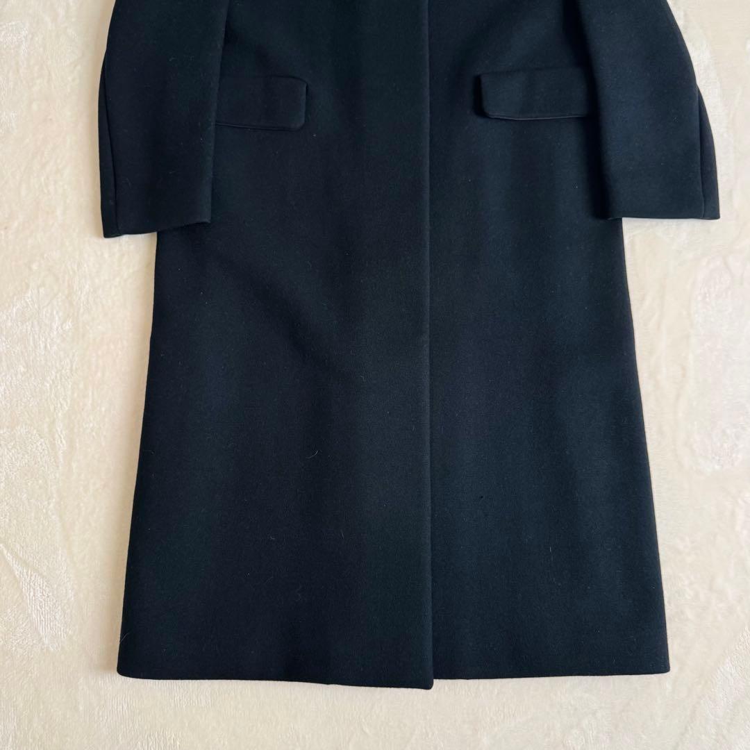 【美品】YLEVE イレーヴ ウールロング チェスターコート ブラック 日本製