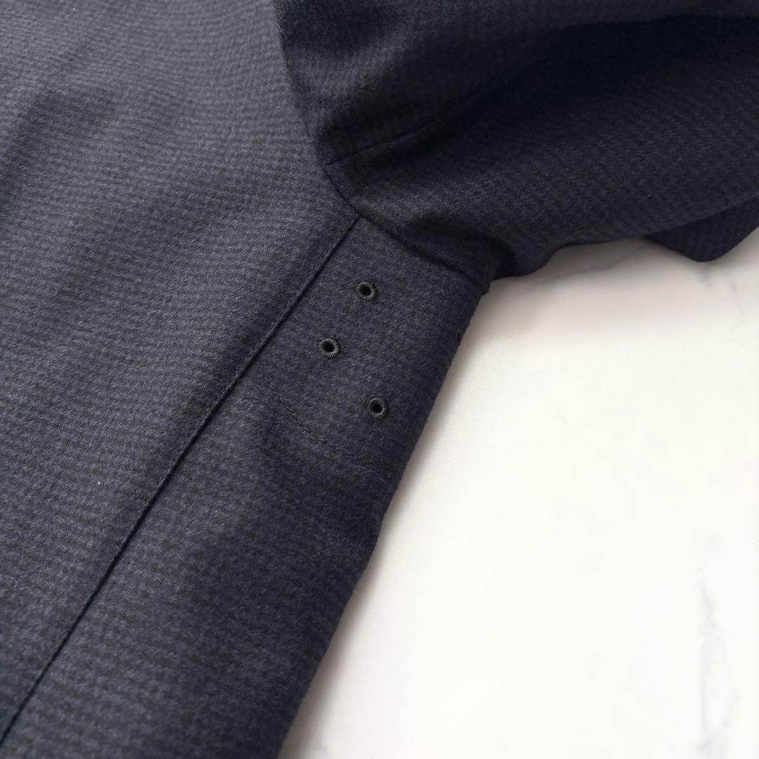 マッキントッシュ リバーシブル ステンカラーコート キルティング 紺 茶色 40