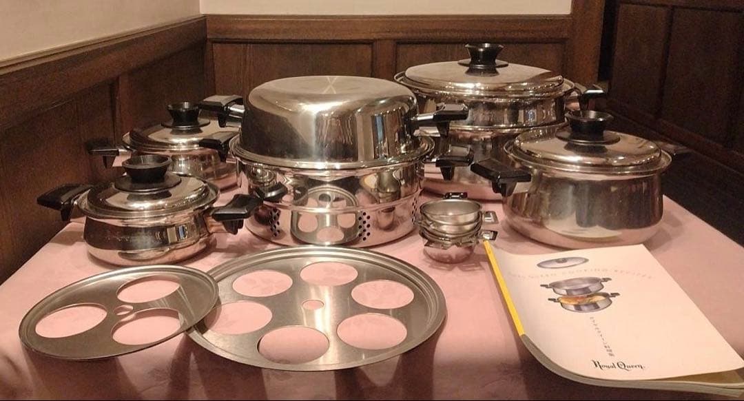  QUEEN ロイヤルクイーン 鍋 IH 料理集付き セット