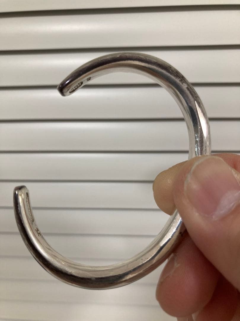 DOUBLE RL スターリングシルバー バングル Sサイズ