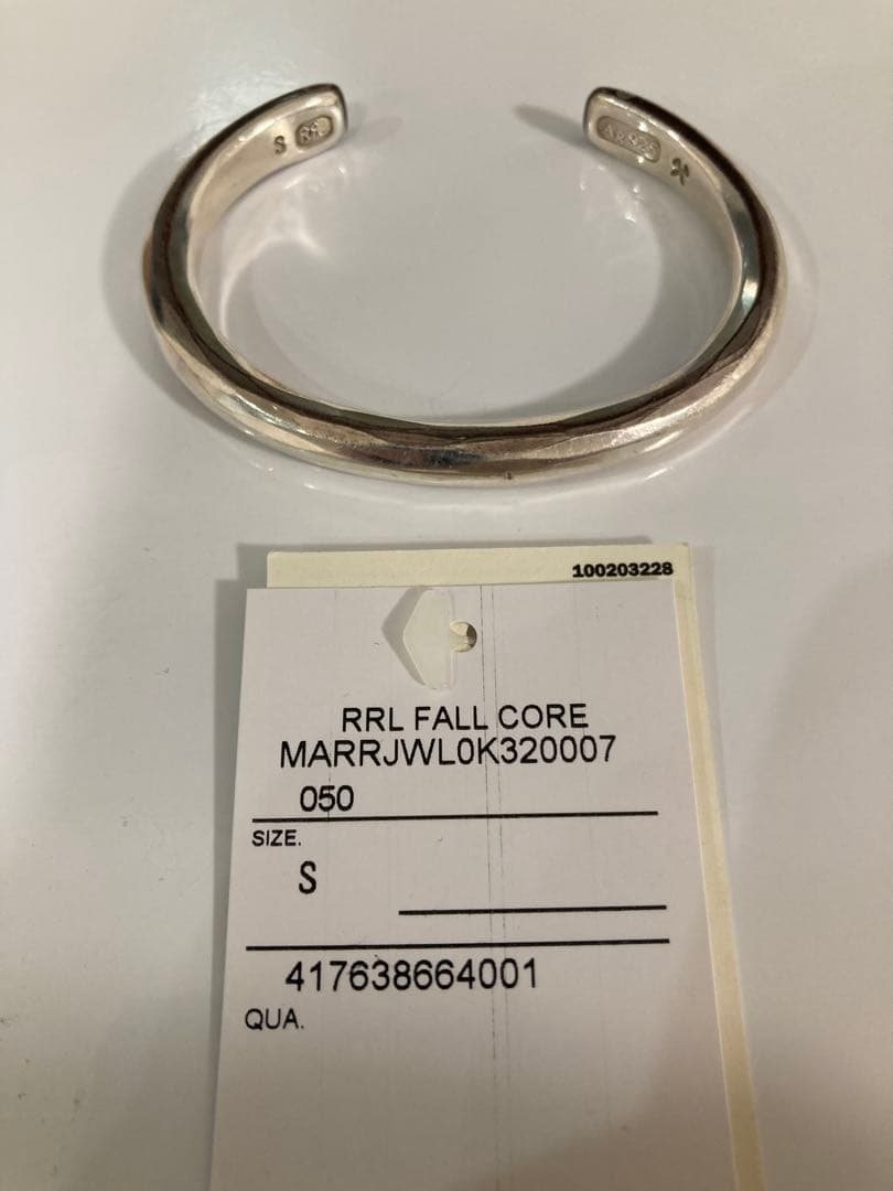 DOUBLE RL スターリングシルバー バングル Sサイズ