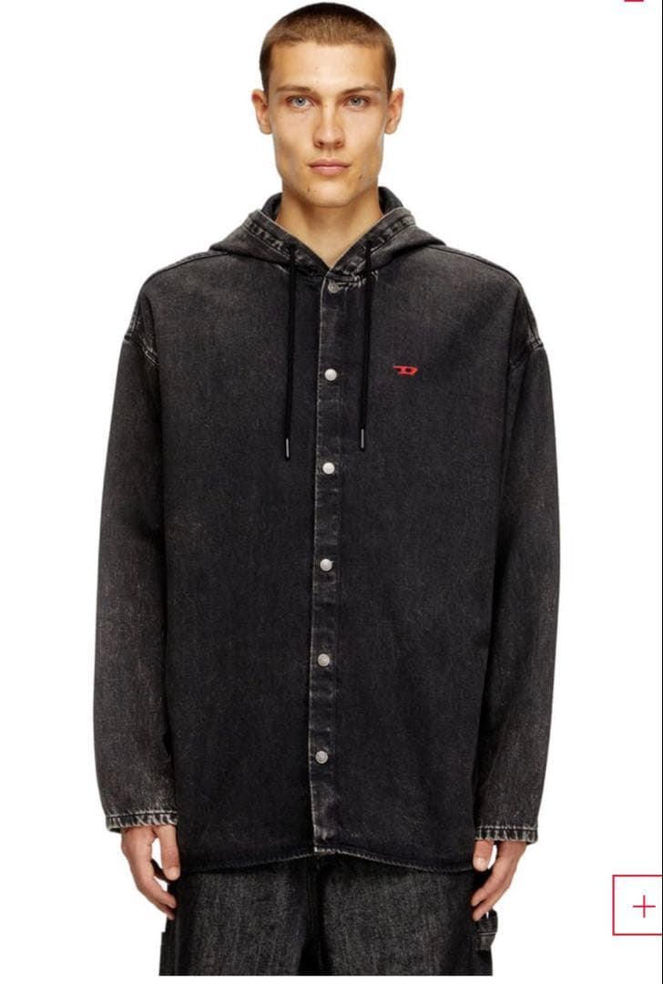 【定期4万6,200円】DIESEL デニムシャツフーディー