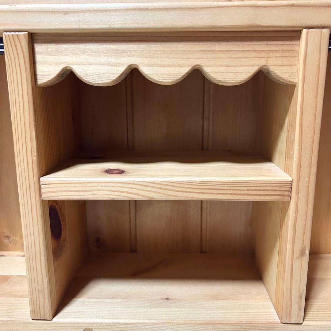 カントリー家具 パイン材 カウンターシェルフ 調味料 カップ＆ソーサーラック