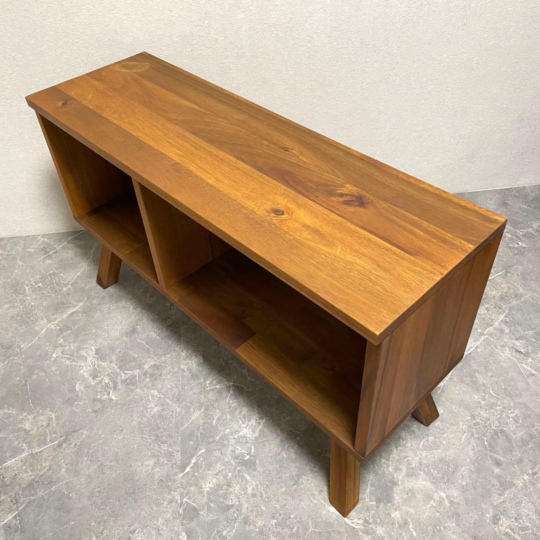 【希少】天然木 マホガニー シェルフ テレビボード　テレビ台　北欧風