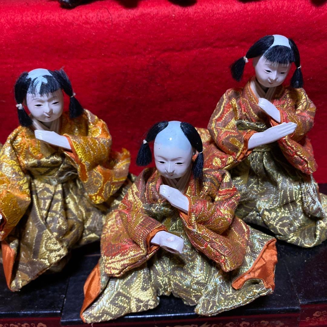 雛祭り　古い雛人形　１５体　お道具も　小さな　芥子雛　明治　大正戦前