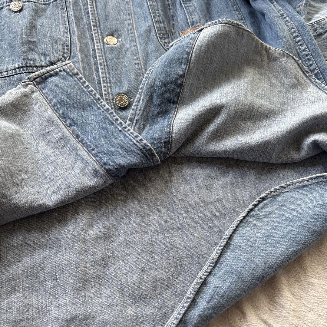 90s polo country デニムカバーオール　ポロカントリーデニムシャツ