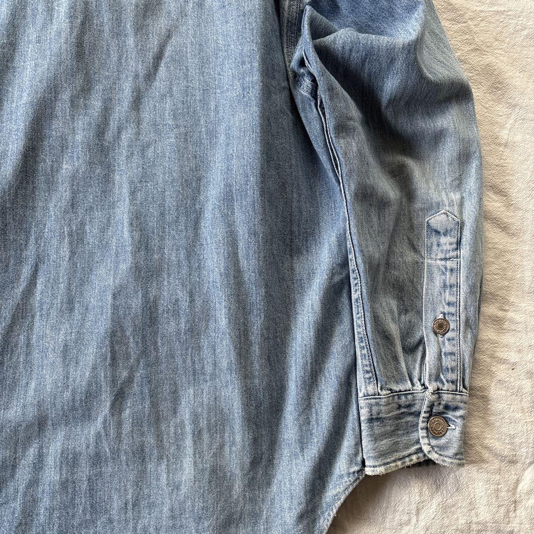 90s polo country デニムカバーオール　ポロカントリーデニムシャツ