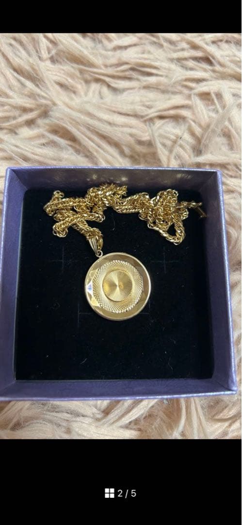 k18 ネックレストップ　ペンダントトップ　 ガラス付き　喜平　中古