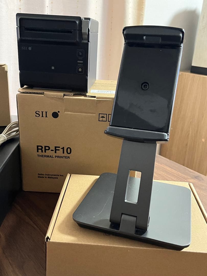 【 Airレジ対応 】＊サーマルプリンター＆ドロアー 、PCスタンド付き