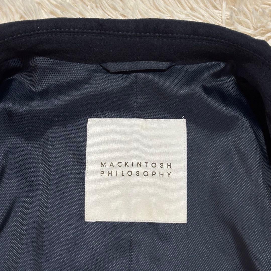 美品 マッキントッシュフィロソフィー ポロコート メルトンウール チェスター