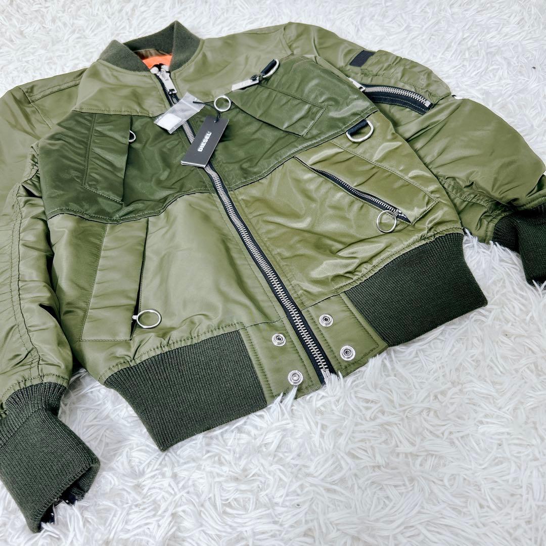 タグ付き　極美品 DIESEL MA-1 中綿 カーキS ~ M相当 ボンバー