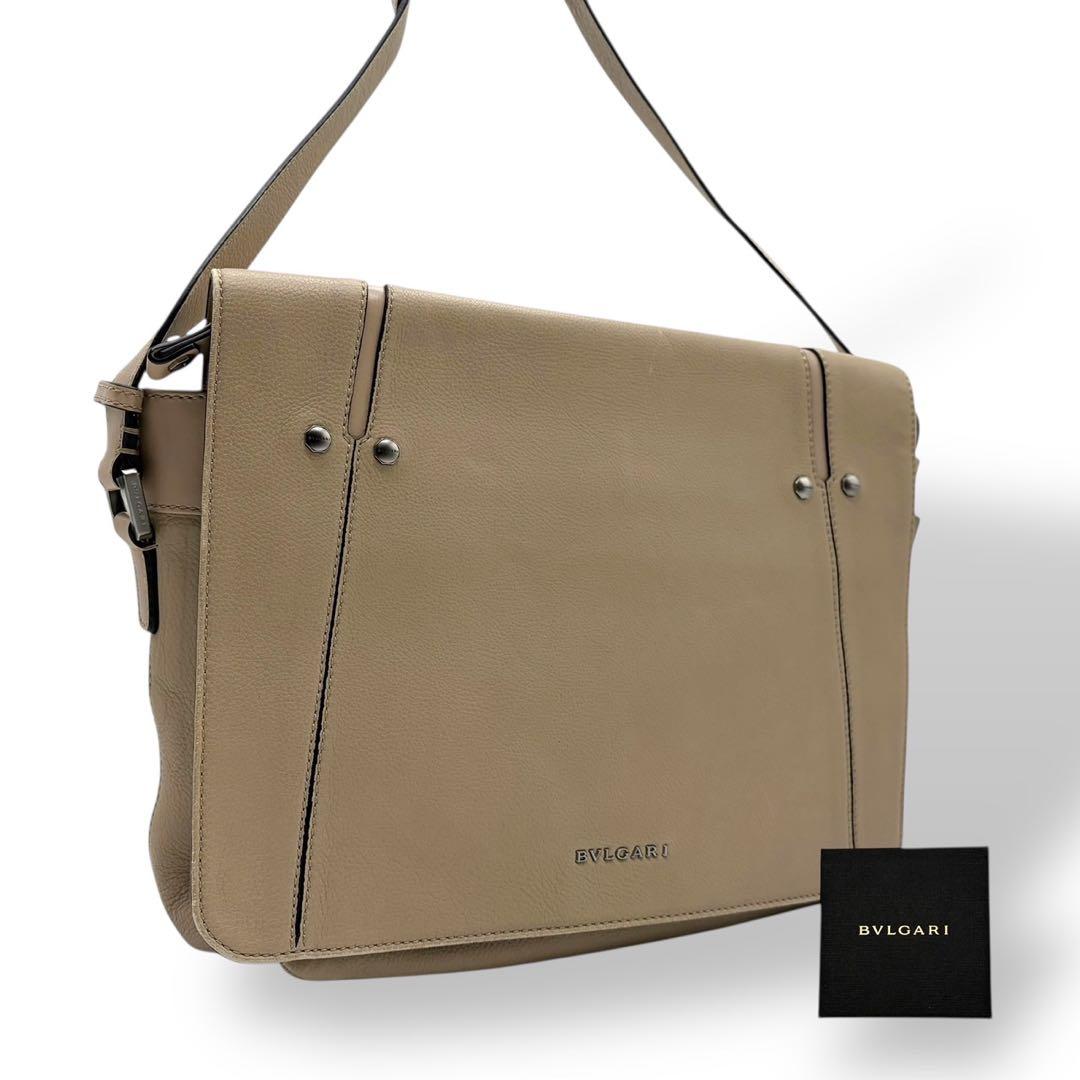 良品 ブルガリ オクト ショルダーバッグ メッセンジャーバッグ シルバー金具
