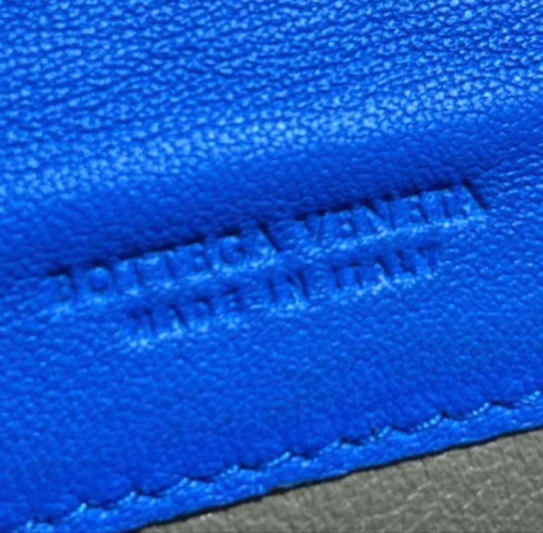 【ボッテガ長財布】バイカラー財布☆美品☆二つ折り長財布☆ロングウォレット☆黒☆青