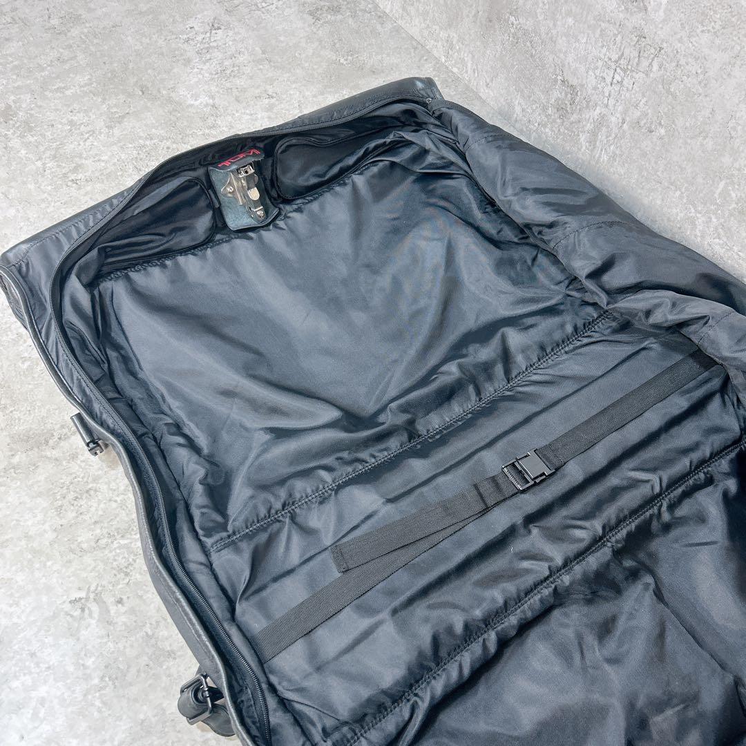 【希少】TUMI オールレザー ガーメントバッグ トゥミ ブラック スーツ 出張
