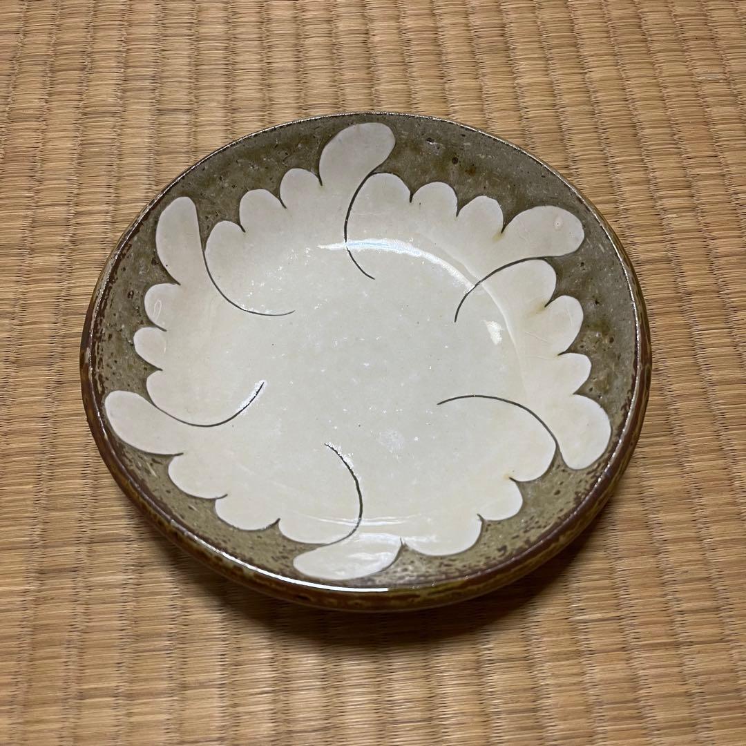 岩井窯山本教行黄釉掻落角皿新品未使用限定即完売釉薬貫入民藝出雲島根スリップウェア