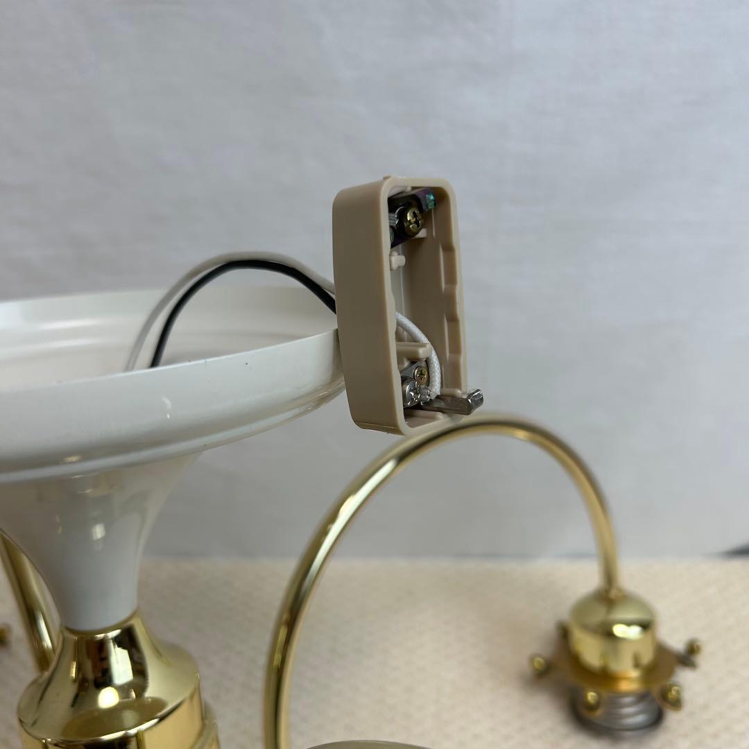 【希少】三菱電機　シャンデリア　照明　4灯　ガラス　アンティーク　レトロ　モダン