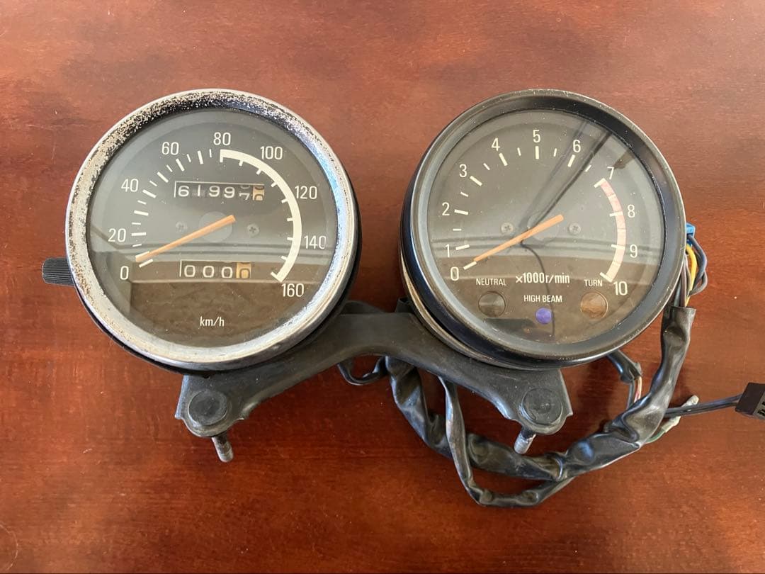 SR400 2H6 スピードメーター　タコメーター ジャンク　純正品