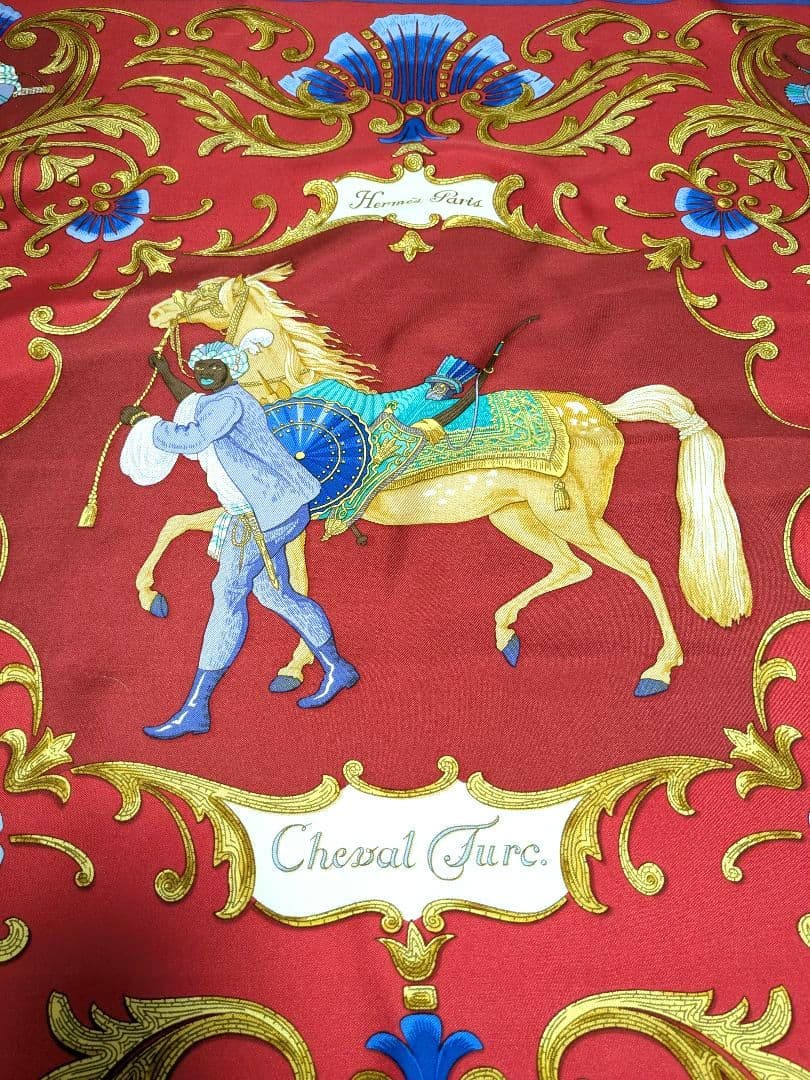HERMES エルメス カレ90 トルコの馬 Cheval Turc スカーフ