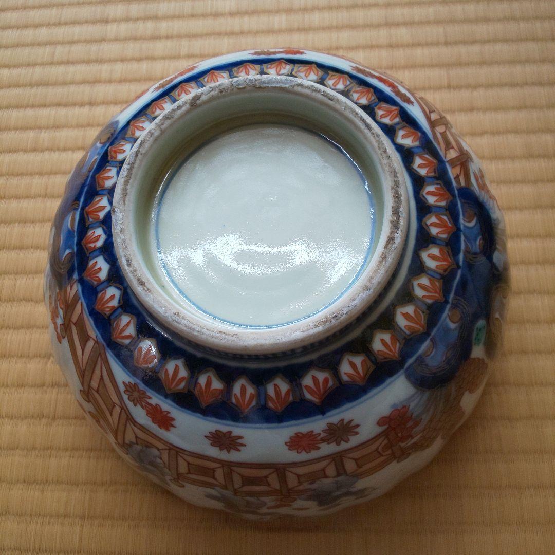 A 202 古伊万里 桜花唐子文色鉛筆鉢