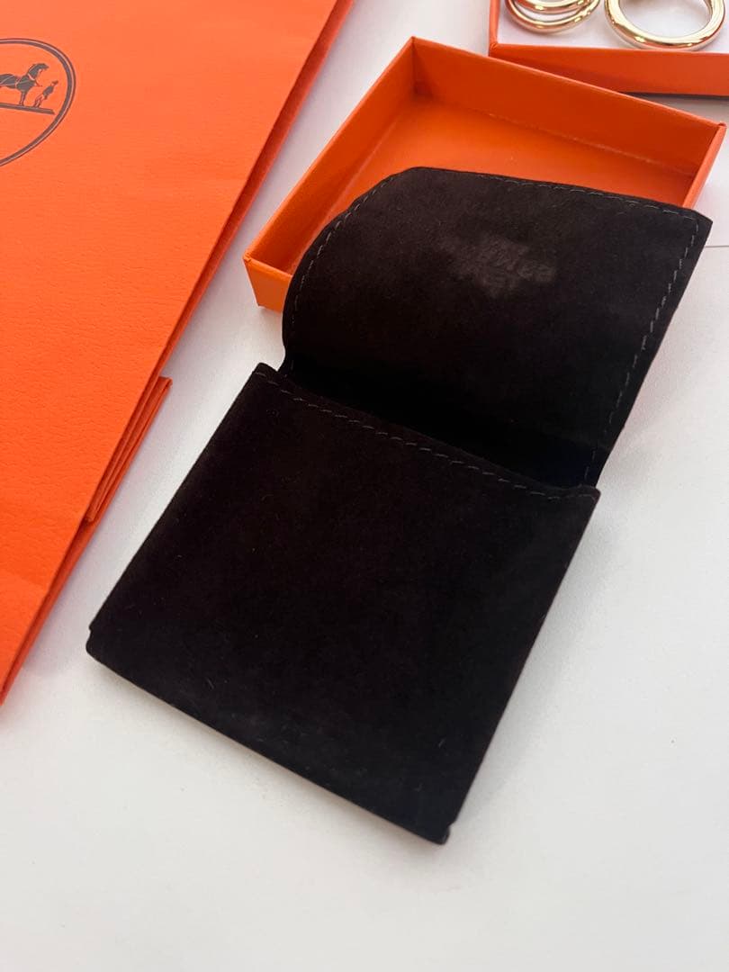 HERMES エルメス　スカーフリング　モール　90 ゴールド