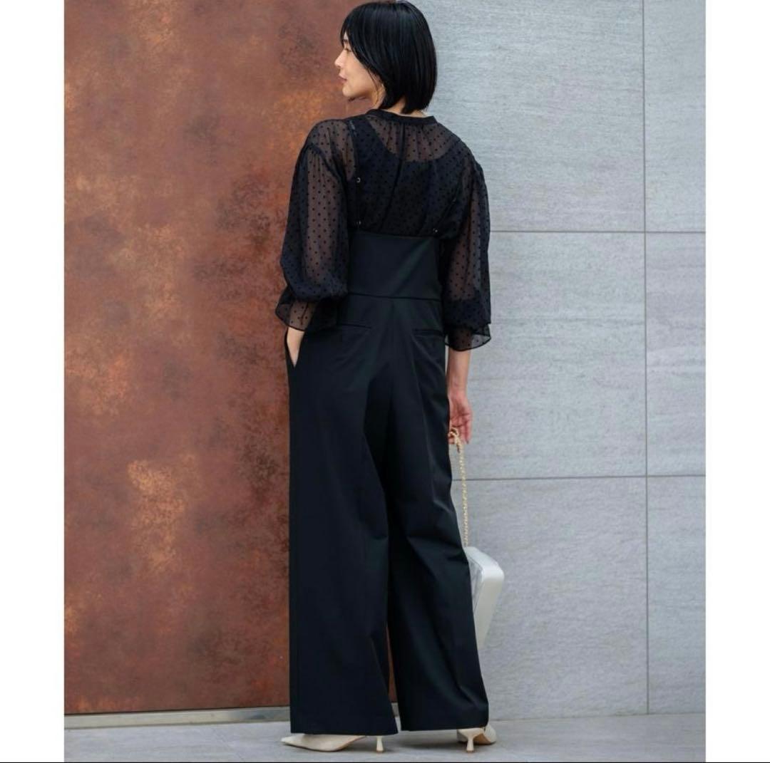 【新品未使用】23区　洗えるドライ2WAYストレッチ サロペット　オールインワン