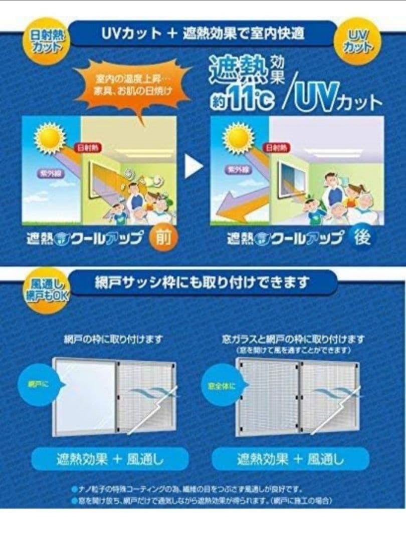 新品未使用箱入◎SEKISUI 遮熱クールアップ100×200cm 4枚セット