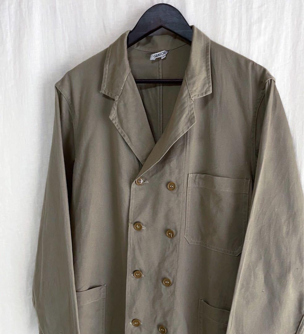 ユーロヴィンテージ ダブルブレスト ワークコート カバーオール ワークジャケット