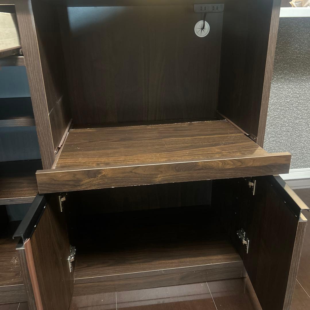 木製ダークブラウンキッチンカウンター