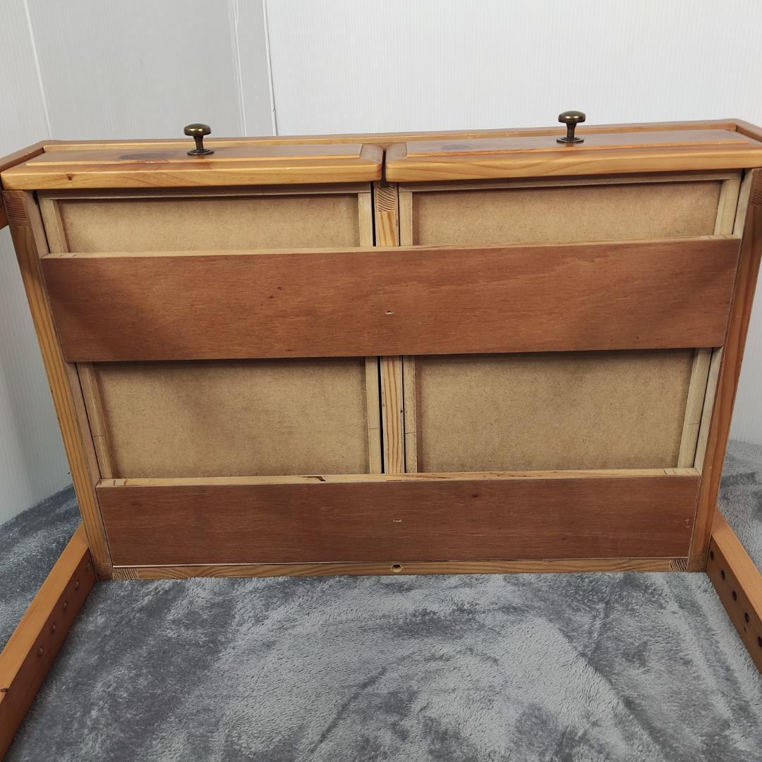 木製　高さ調整可能　学習机　作業台　ワークデスク　幅69 奥行44 高さ79