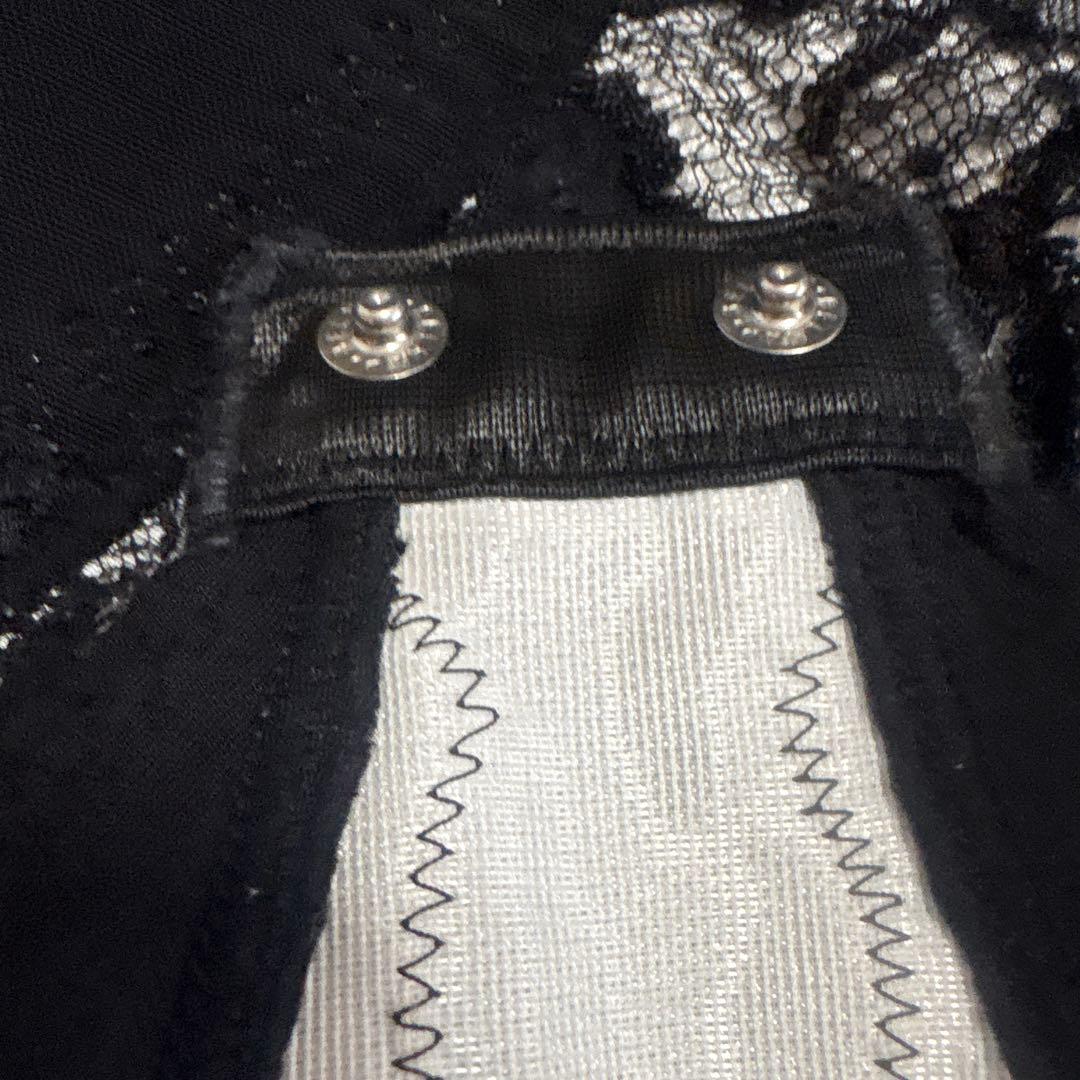 グラントイーワンズ　ララドール　袖なしボディスーツ　ブラック×ホワイト　75M