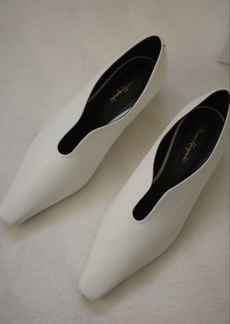 mame kurogouchi ローヒールパンプス