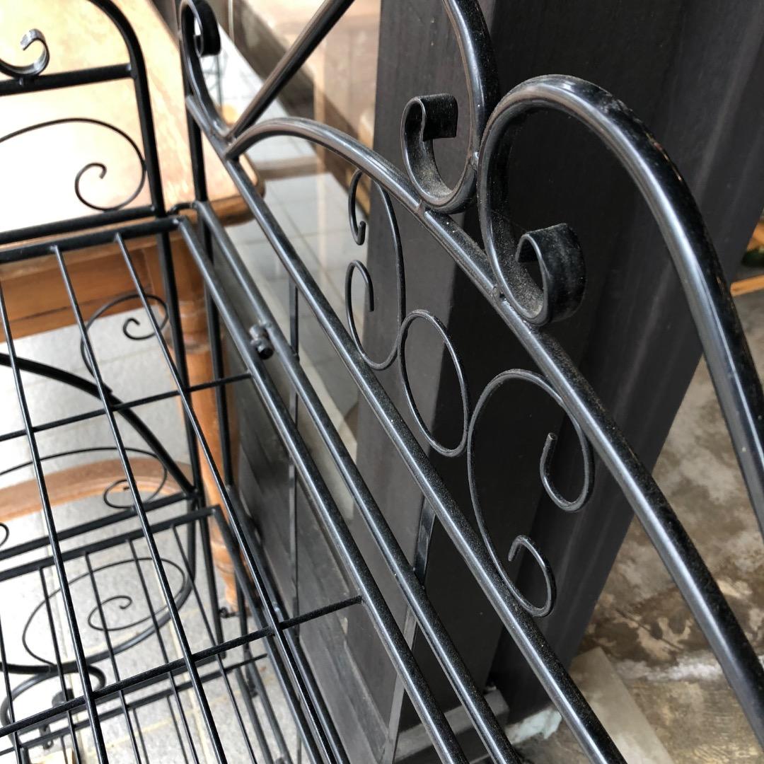 【折りたたみ収納可能】アイアン製　スチールラック 3段　棚　ラック　収納