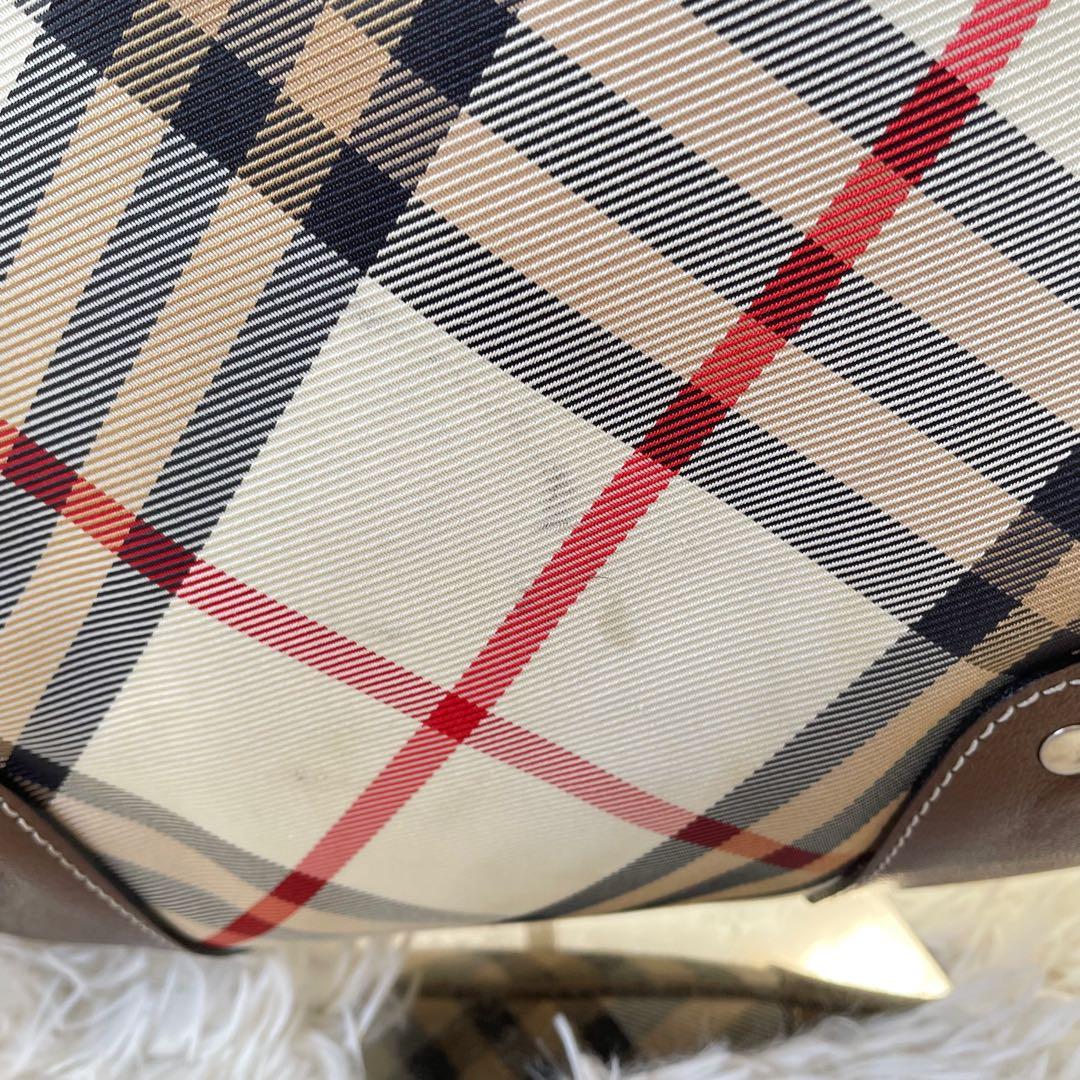 BURBERRY BLUE LABELバーバリーノバチェックトートバッグ肩掛け可
