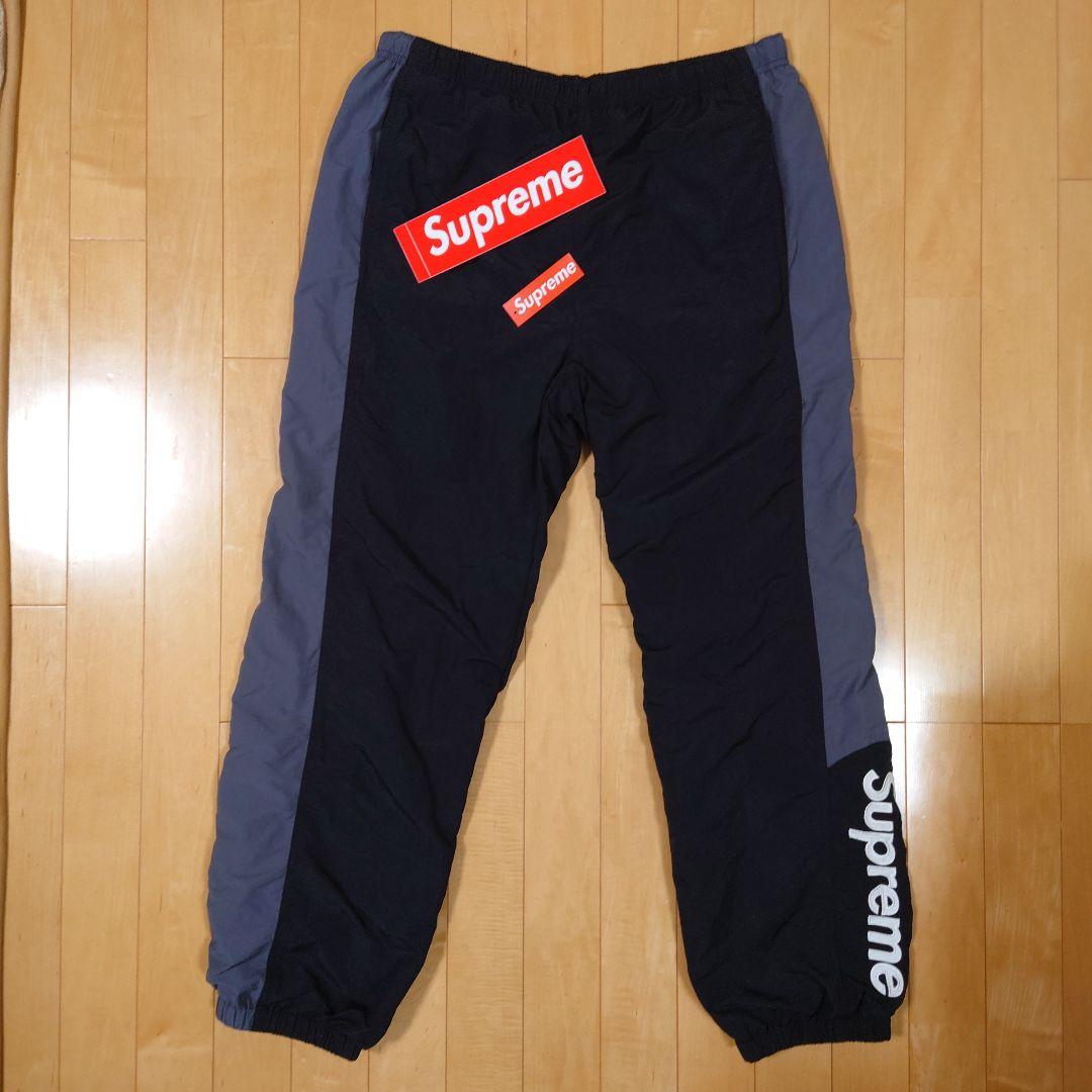 supremeサイドロゴトラックパンツ MおまけBOXロゴステッカー付き
